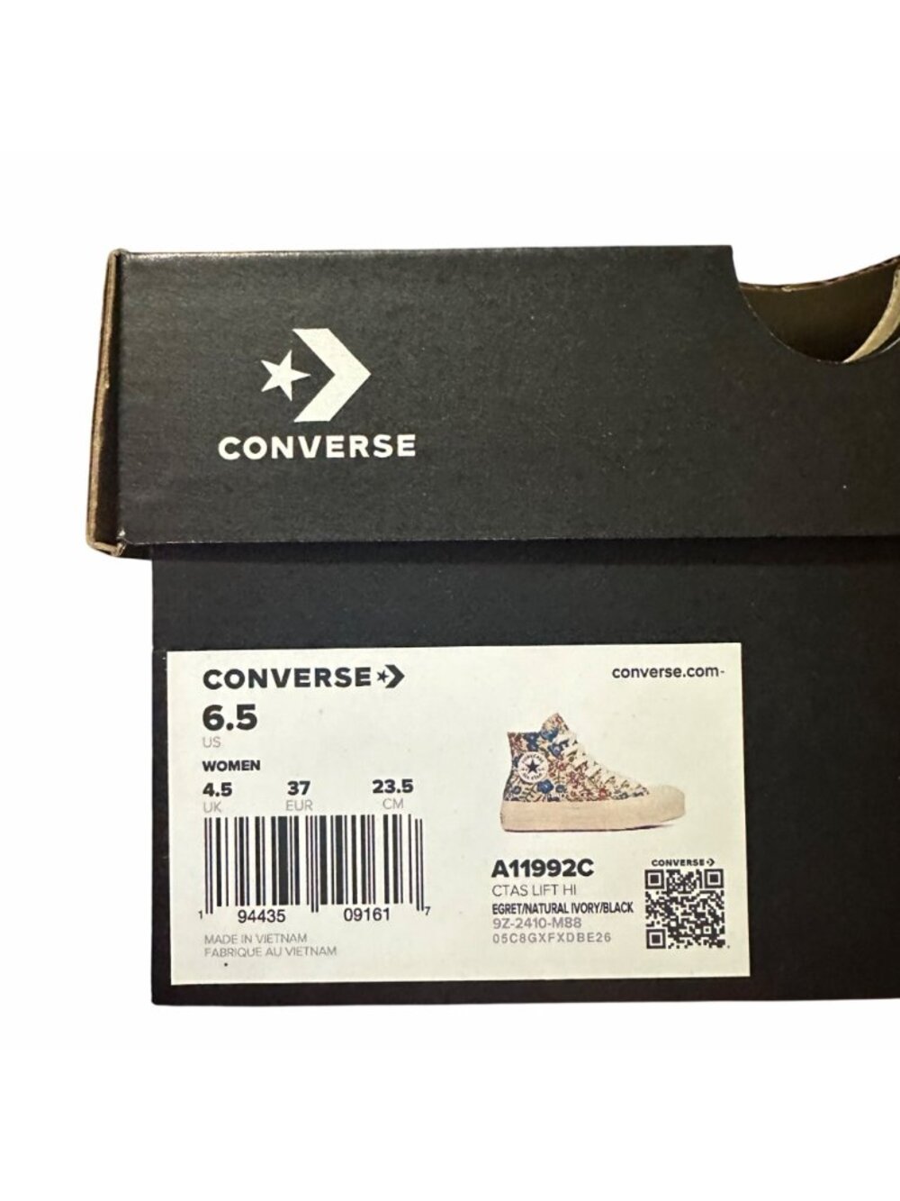 ✨Converse Chuck Taylor Lift Platform 6.5 Womens Sneakers Floral Tapestry A11992C - Picture 8 of 10